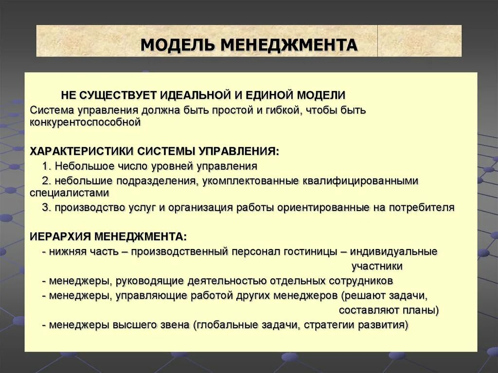 Характеристики идеальной работы