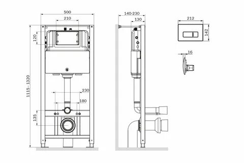 I012704 pro инсталляция для подвесного унитаза