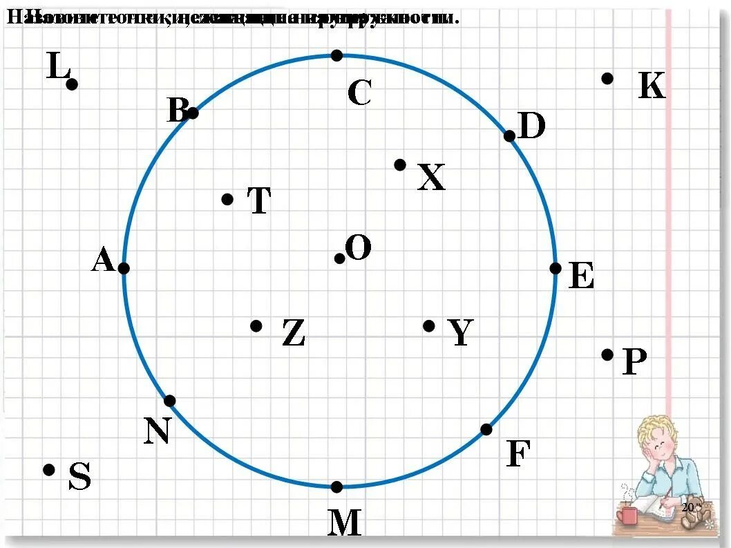 Точка б 20 на окружности. Окружность. Точки окружности и круга. Точки на окружности. Точки лежащие на окружности.