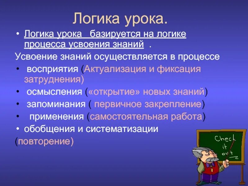 Логика усвоения знания. Логика учебного процесса этапы процесса усвоения. Логика учебного процесса и структура процесса усвоения схема. Восприятие–осмысление–запоминание–применение–обобщение. Развитие русского языка как закономерный процесс.