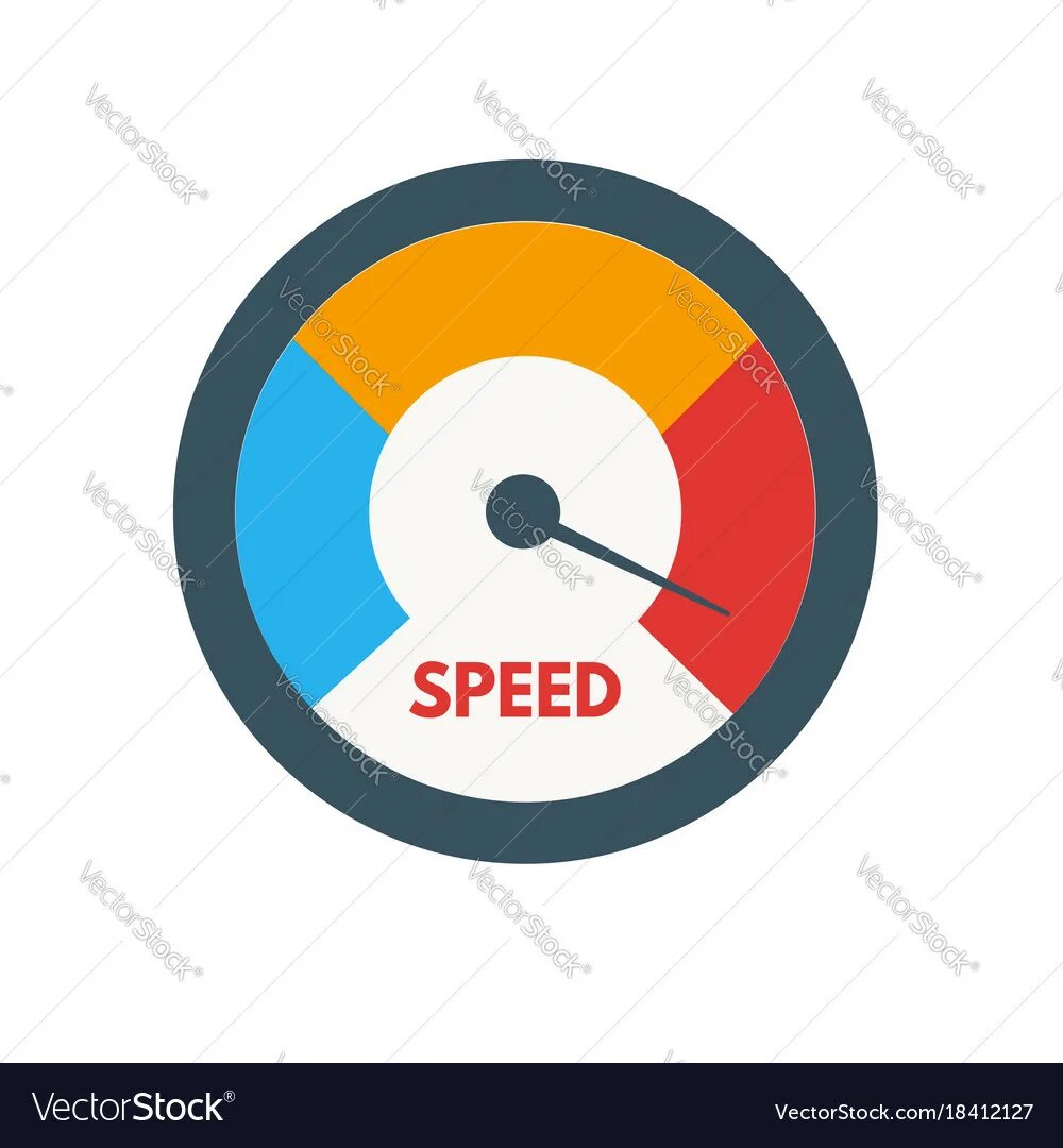 Loading speed. Gauge icon.