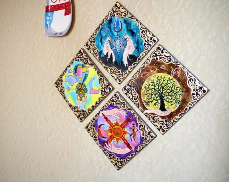 Картины для детской комнаты. Панно 4. Картины для детской комнаты. Панно 4 стихии из фанеры. Декоративное панно.