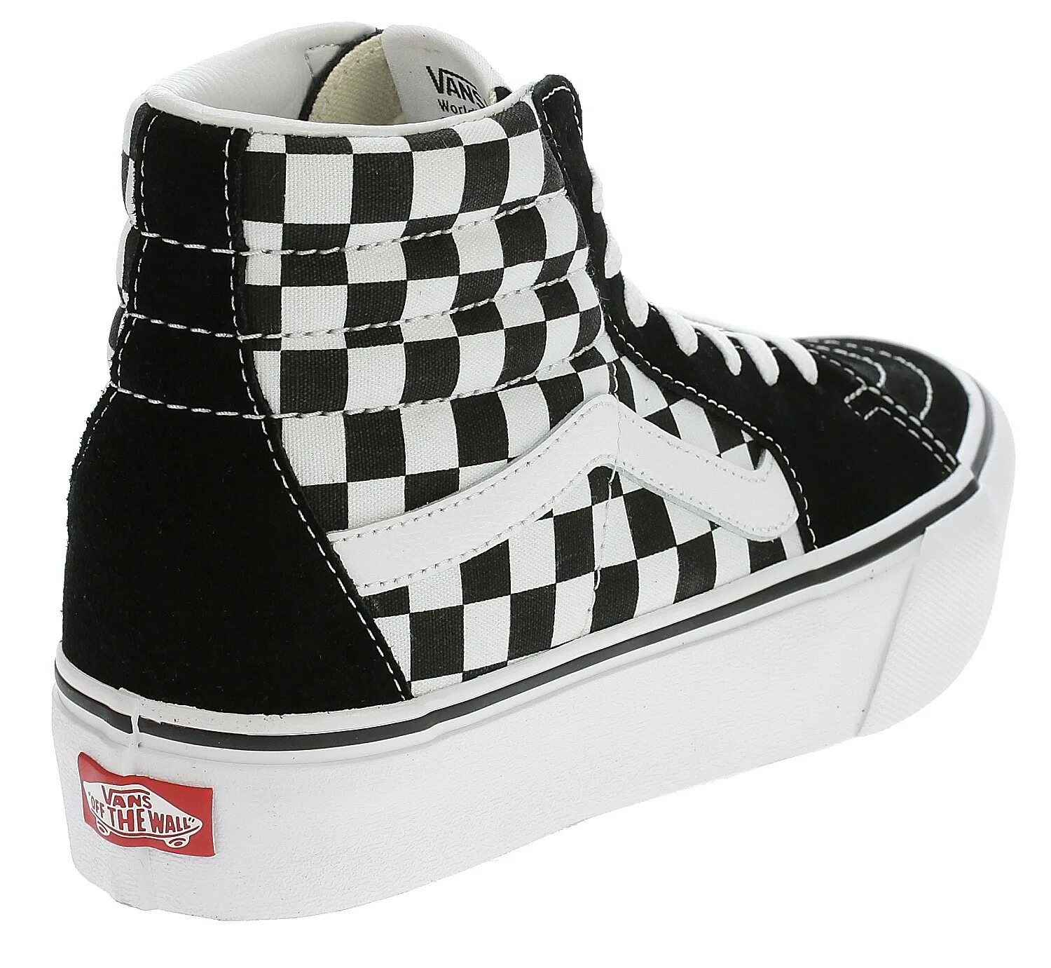 Кроссовки ванс дутыши. Vans sk8 Hi Checkerboard. Vans sk8-Hi platform 2 Checkerboard. Клетчатые vans sk8. Vans sk8 Hi.