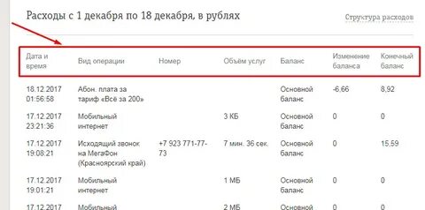 Номер операции спб