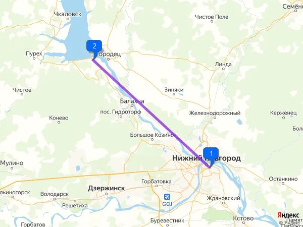 Сколько ехать от нижнего
