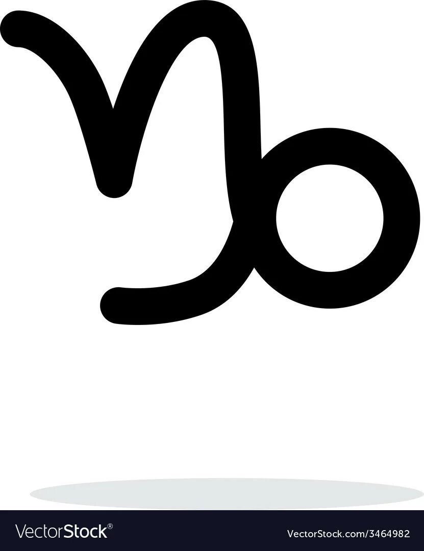 Capricorn zodiac icon on white background Vector Image