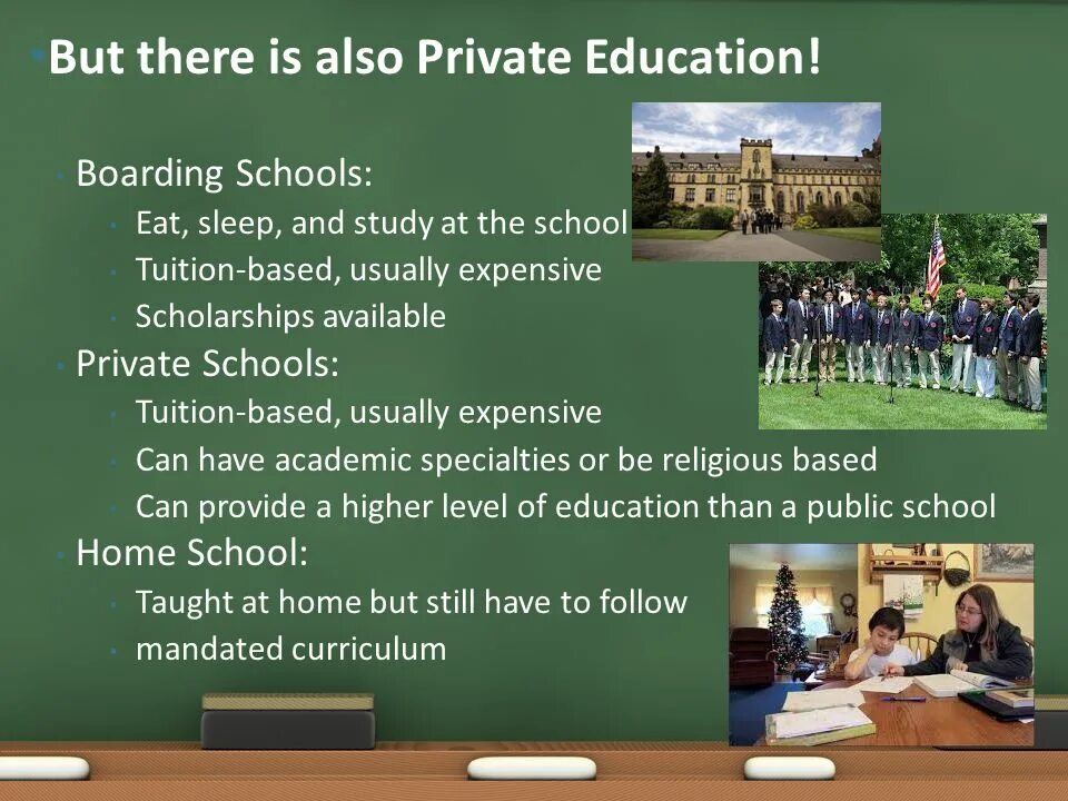 There are a lot of schools