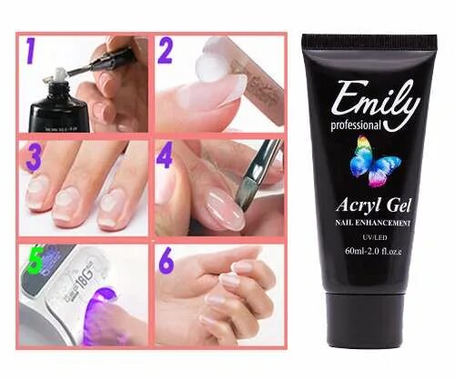 Чем отличается акригель. Acryl gel professional. полигель для маникюра. акригель для укрепления ногтей. укрепление ногтей полигелем.