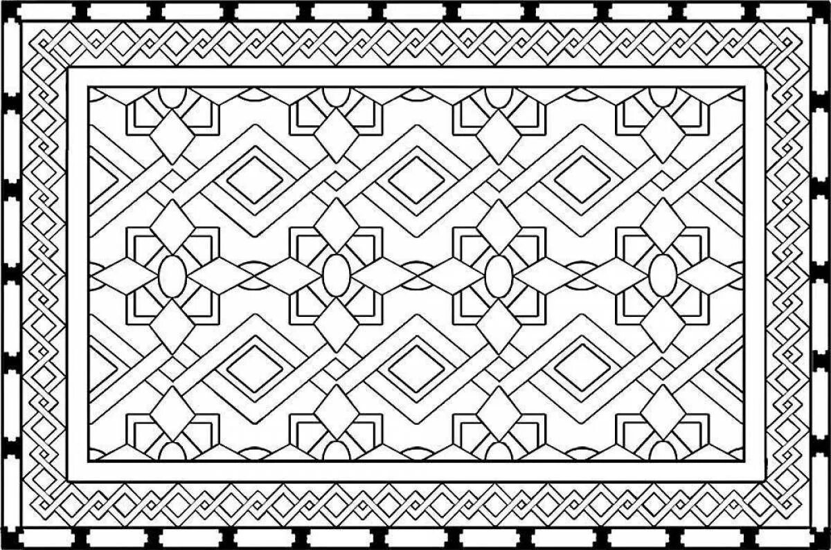 Узбекские схемы. Геометрический орнамент. Орнаменты для рисования. Ковер раскраска. Узор в прямоугольнике.