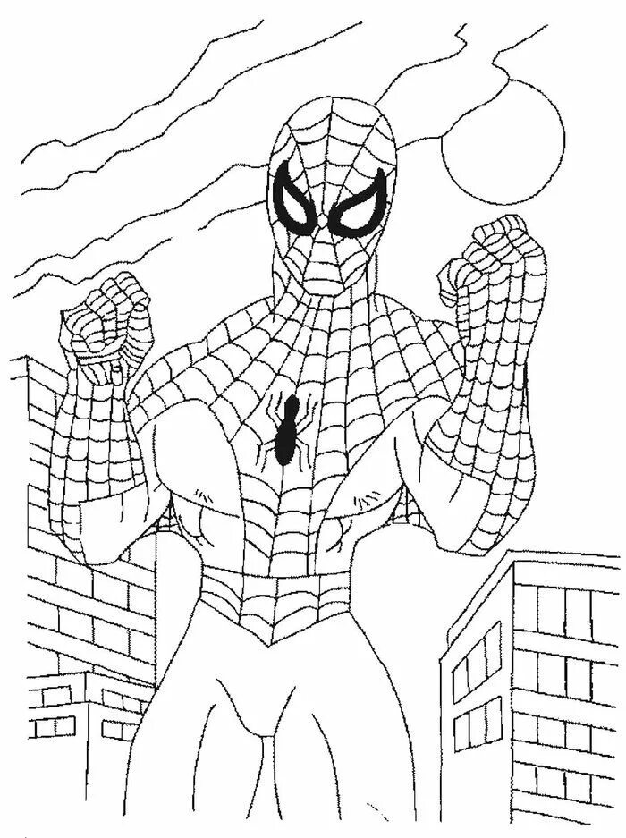 Раскраска человек паук лет распечатать бесплатно Free Printable Spiderman Coloring Pages For Kids Spiderman coloring, Free printa