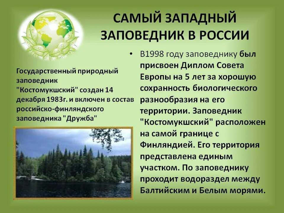 Какие есть заповедники национальных парков. Рассказ о заповеднике России. Заповедники России описание. Заповедники России доклад. Самый Западный заповедник России.