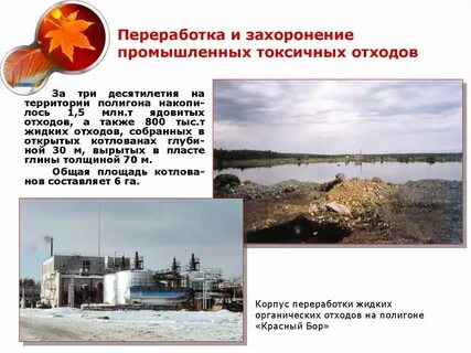 Захоронение токсичных отходов пример