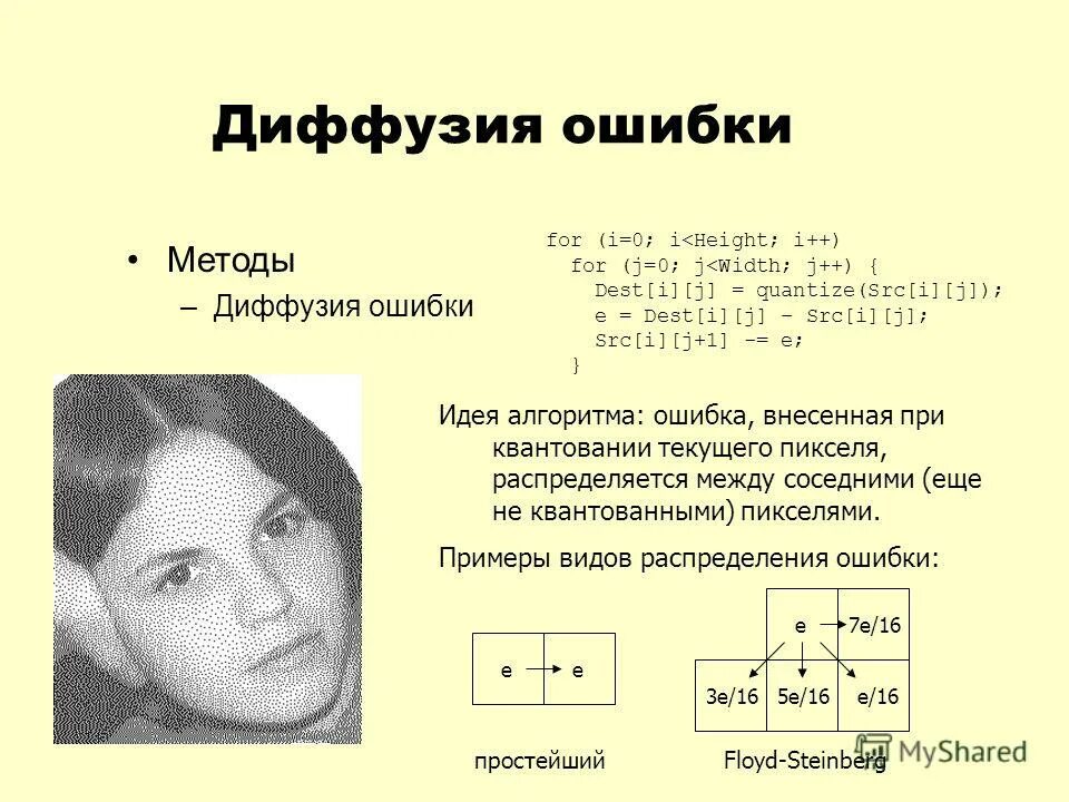 Error diffusion. Error diffusion