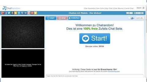 Chatroulette: Chatrandom das Deutsche Cam Chat Netzwerk.