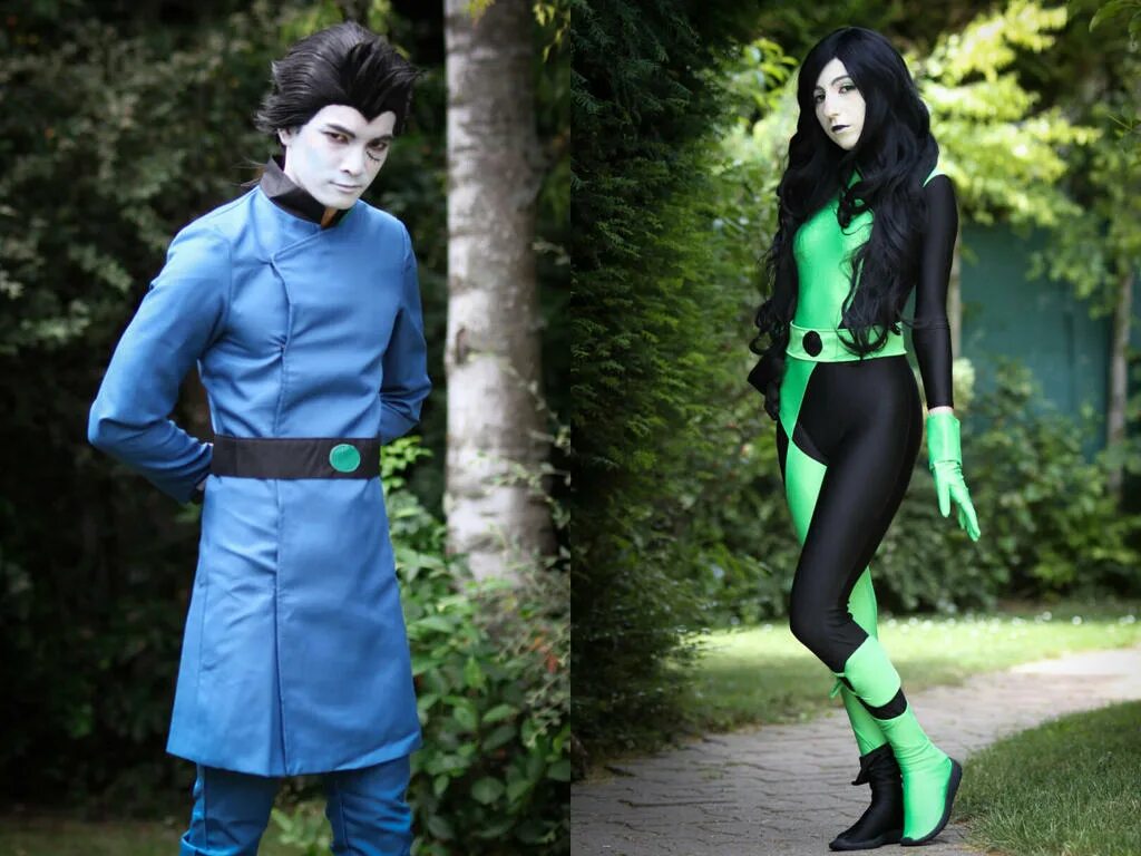 Косплей плюсы. Доктор Драккен косплей. Kim and Shego Cosplay. Шиго косплей.