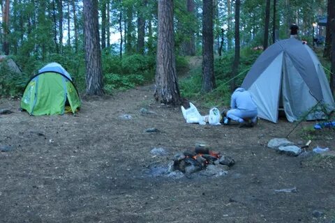 Кемпинг тургояк с палатками