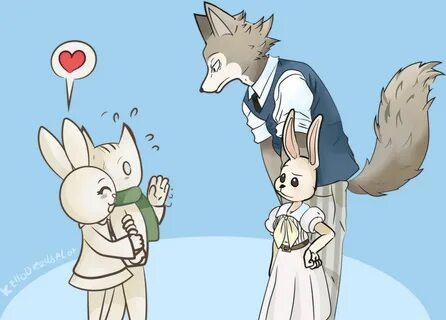 (There She Is! x Beastars crossover fan art by.