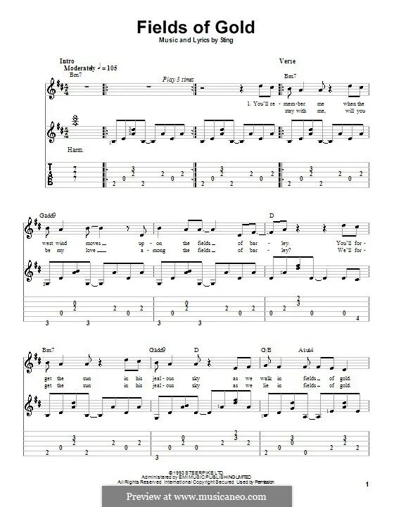 Sting fields of gold. Fields of gold табы для гитары. fields of gold ноты. sting fields of gold ноты. sting fields of gold ноты для гитары.