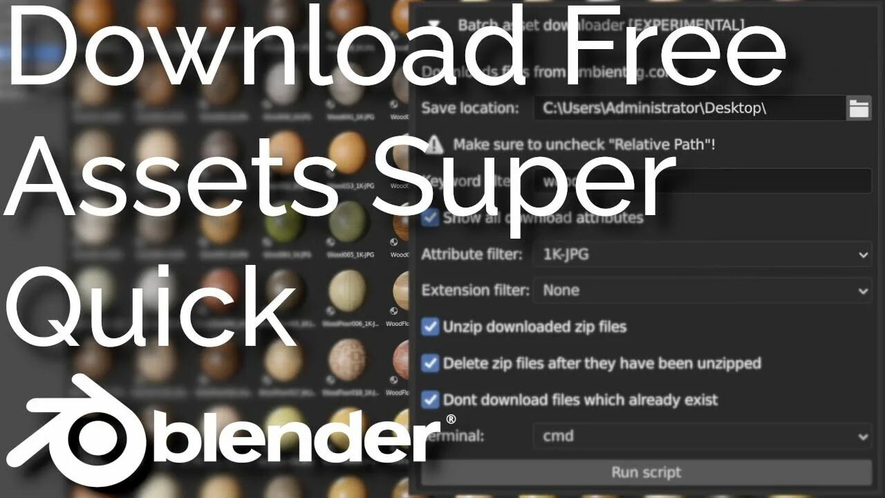 Blender assets library. Intangible assets.