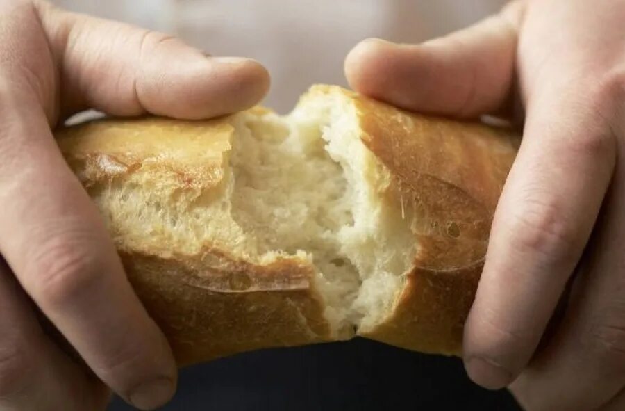 преломить хлеб. вырвать хлеб. преломить хлеб. хлеб в руках. вырвать хлеб.