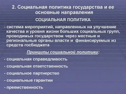 2 стратегии социальной политики