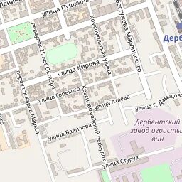 Карта дербента с улицами