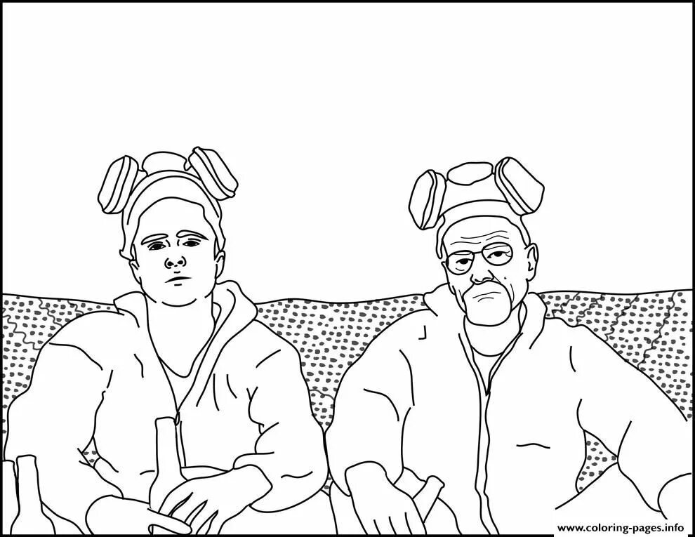 Breaking colors. Breaking bad раскраска. раскраска во все тяжкие. раскраски сериалы. уолт и джесси в костюмах.