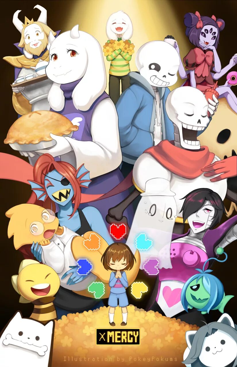 Фото undertale. Undertale. Undertale Пацифист. Андертейл персонажи. Обои по андертейл.