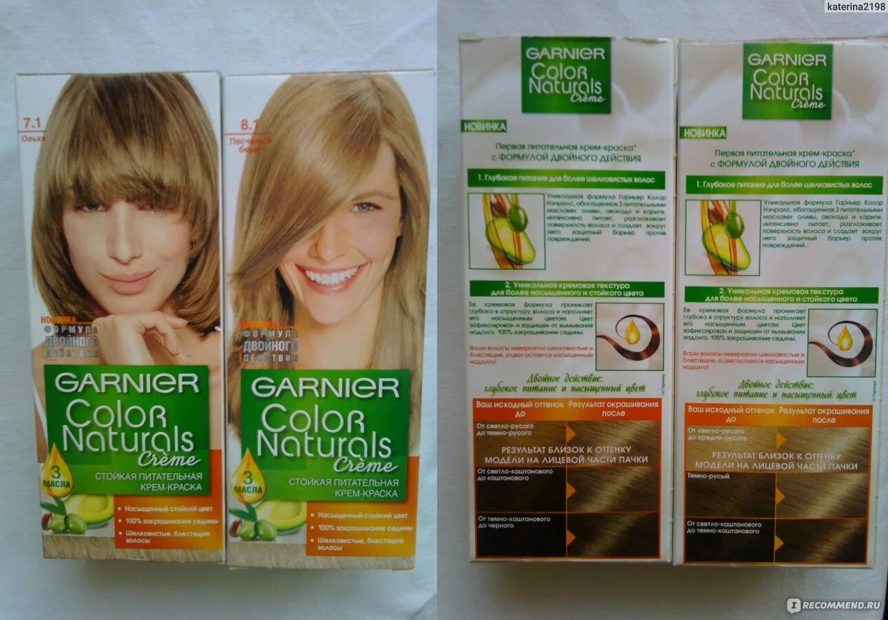 Тон краски garnier