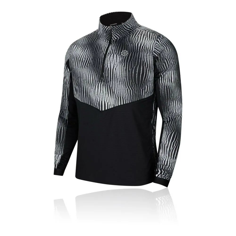 Мужские топы бег. Мужской топ для бега. Half-zip track Jacket "Reflective Black " купить.