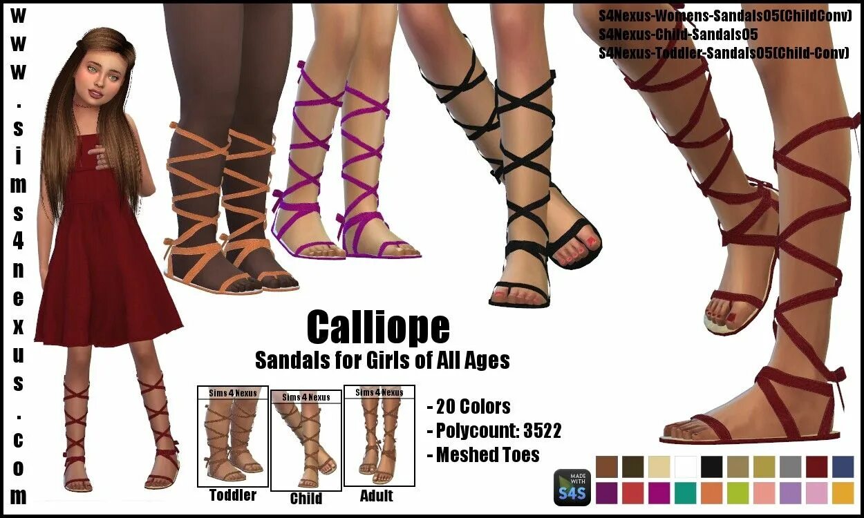 SIMS 4 Sandals. SIMS 4 practical Sandals. SIMS 4 Nexus. Calliope обувь.