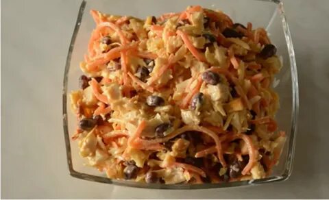 Салат морковка курица фасоль