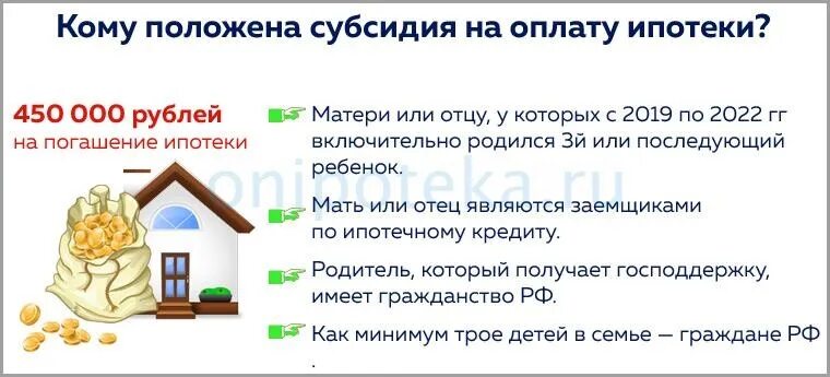 На что можно потратить 450. Субсидия за 3 ребенка на ипотеку. Субсидия 450 тысяч на ипотеку для многодетных семей. 450 000 Субсидия на погашение ипотеки. Субсидирование на оплату ипотеки многодетным.