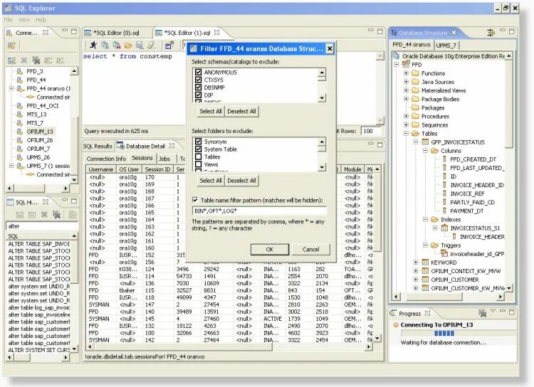 Sql explorer. Oracle sql ie explorer.