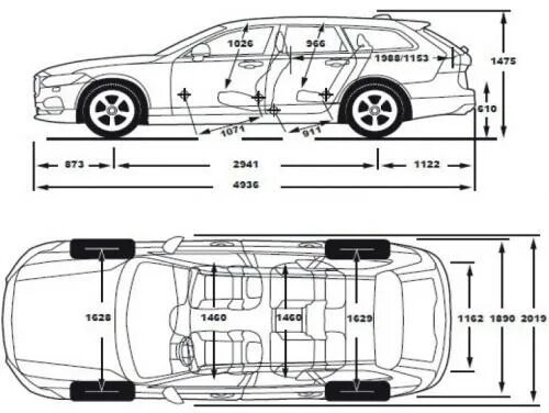 Volvo s60 размеры. Volvo xc70 габариты. Вольво в70 габариты. Габариты багажника Volvo v90. Volvo v60 габариты багажника.