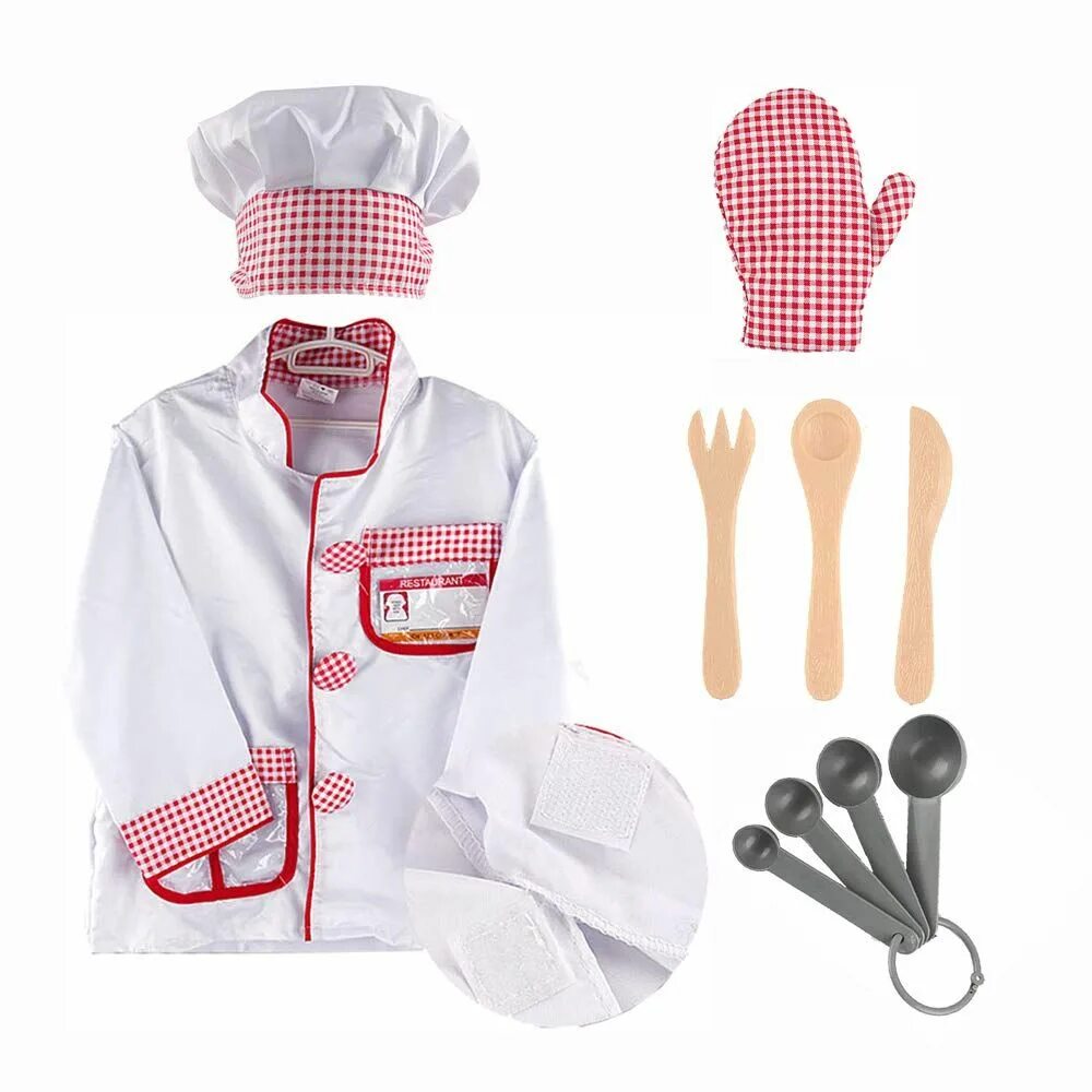 Little Chef Set. Cooker Dresses. Dressing Cook. Chef Costume picture for Kids.