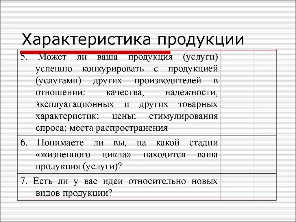 Характеристика продукта пример. Характеристика товара пример. Характеристика продукции и услуг. Характер продукции это.