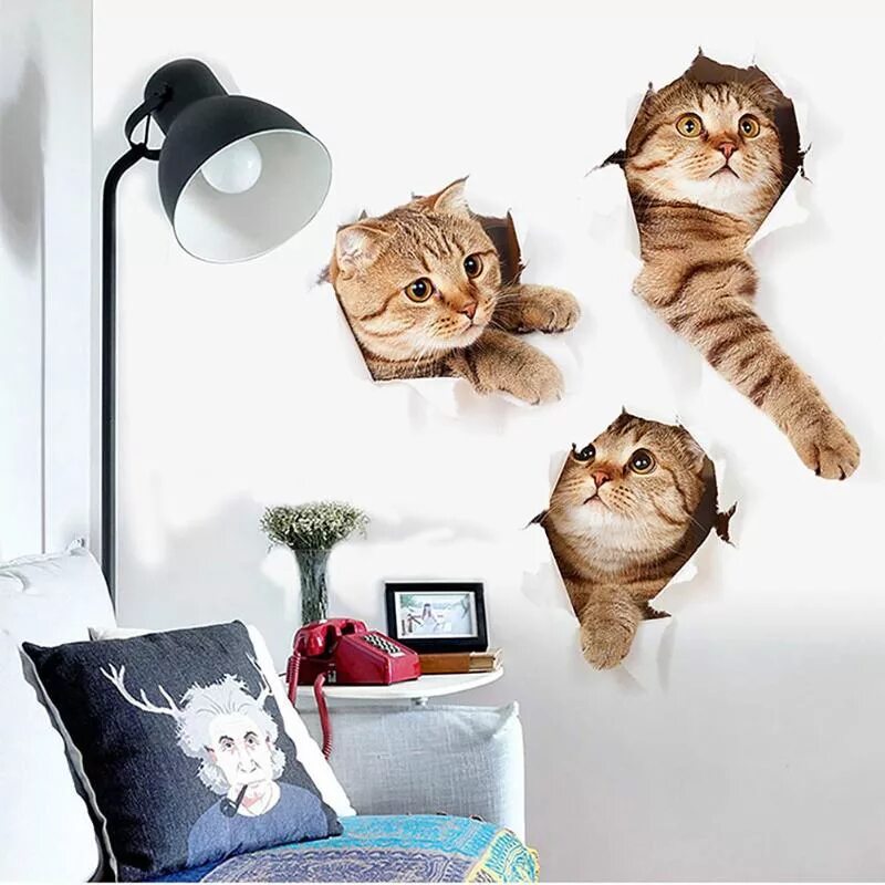 Купить кошку на стене. Интерьер с котами. Котики в интерьере. Фотообои кошки на стену. Декоративные кошки для интерьера.