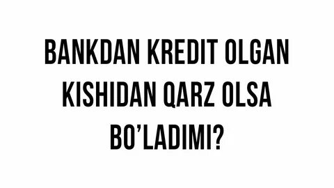 Bankdan kredit olish