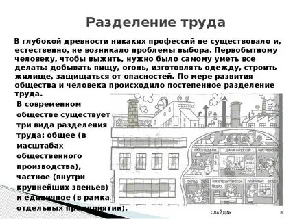 Разделение труда домашний труд и механизация
