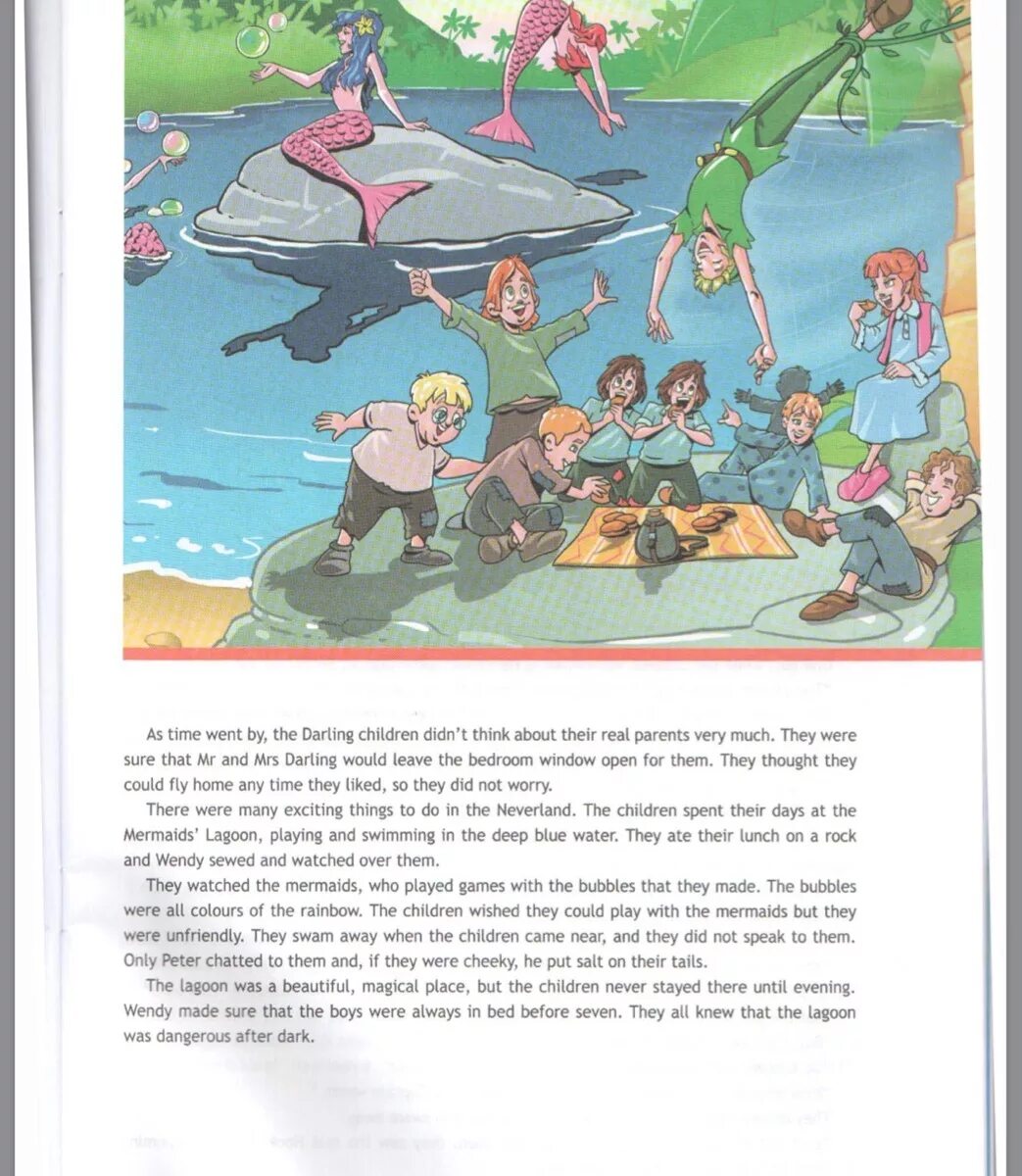 Питер пэн переводы. Домашнее чтение английский 7 класс Питер пен 4 глава. Английский язык 7 перевод 8 главы Питера пена. Питер Пэн 7 глава. Питер Пэн на английском.