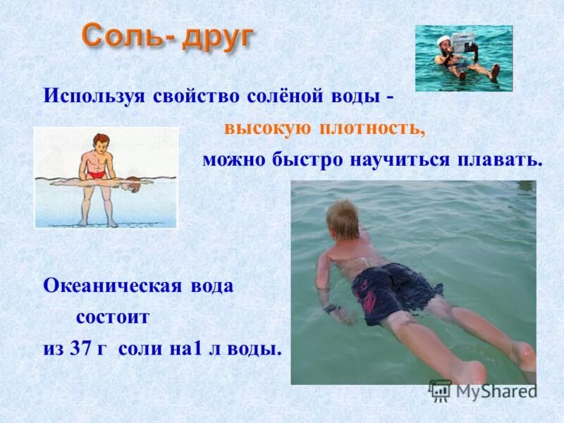 Где есть соленая вода