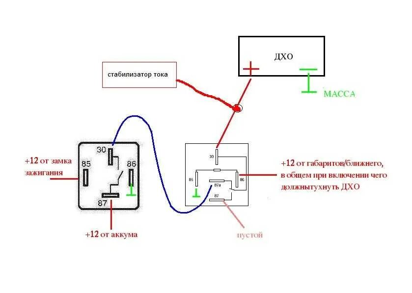 Как подключить реле дхо. ДХО через реле 5 контактное ВАЗ. Схема подключения ПТФ через ручник. Реле 23.3787 схема подключения туманок через реле и кнопку. Схема подключения ПТФ через реле и Генератор.