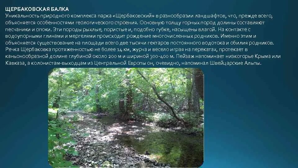 Особенности природных парков. Щербаковский заповедник. Щербаковский природный парк карта. Щербаковская балка. Сообщение про парк Щербаковского.