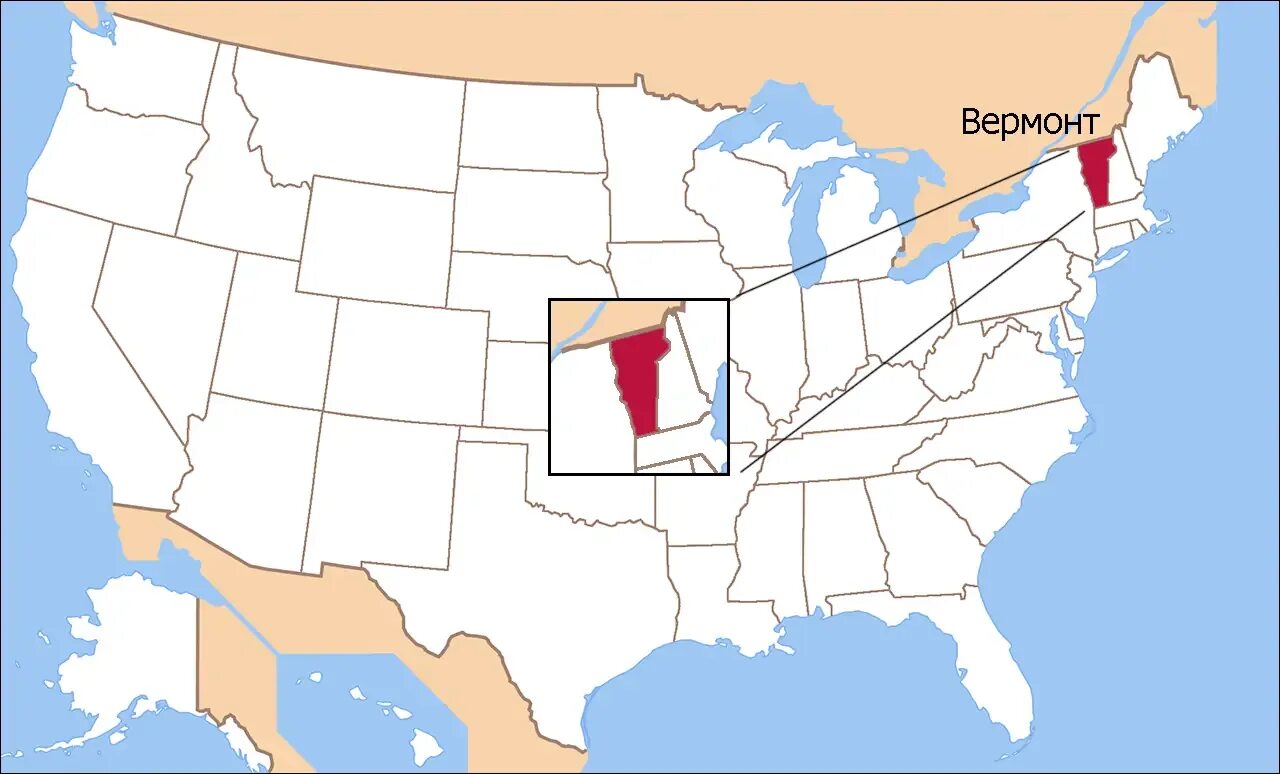 Вермонт штат сша на карте. Вермонт на карте сша. Штат вермонт на карте. Вермонт штат сша на карте. Вермонт на карте америки.