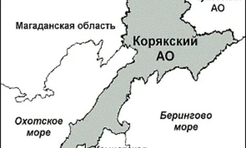 Камчатский расселение. Корякский автономный округ на карте. Корякский автономный округ на карте России. Корякский автономный округ намкарте. Корякский автономный округ на карте на карте.