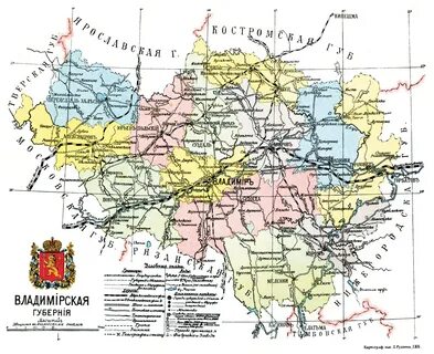 Карты уездов владимирской губернии
