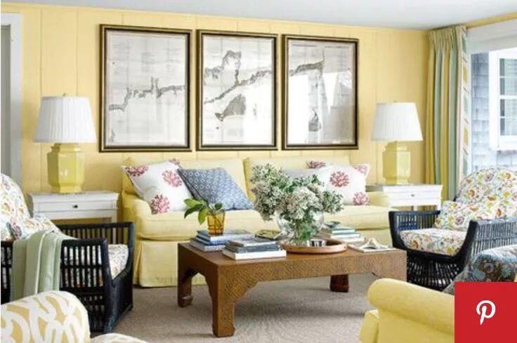 Сочетания лимонного цвета в интерьере 12 Ways to Keep Your House Warm in Winter Yellow living room, Yellow home decor,