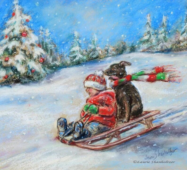 Катание на санках дети. Счастливые дети зимой. Зимние развлечения. Санки. Дети на горке зимой.