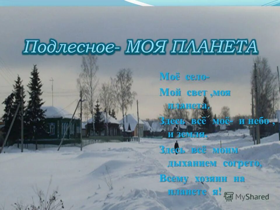 Мое село